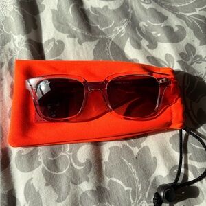 Ray-Ban juniors Transparent pink Sunglasses with Orange Case